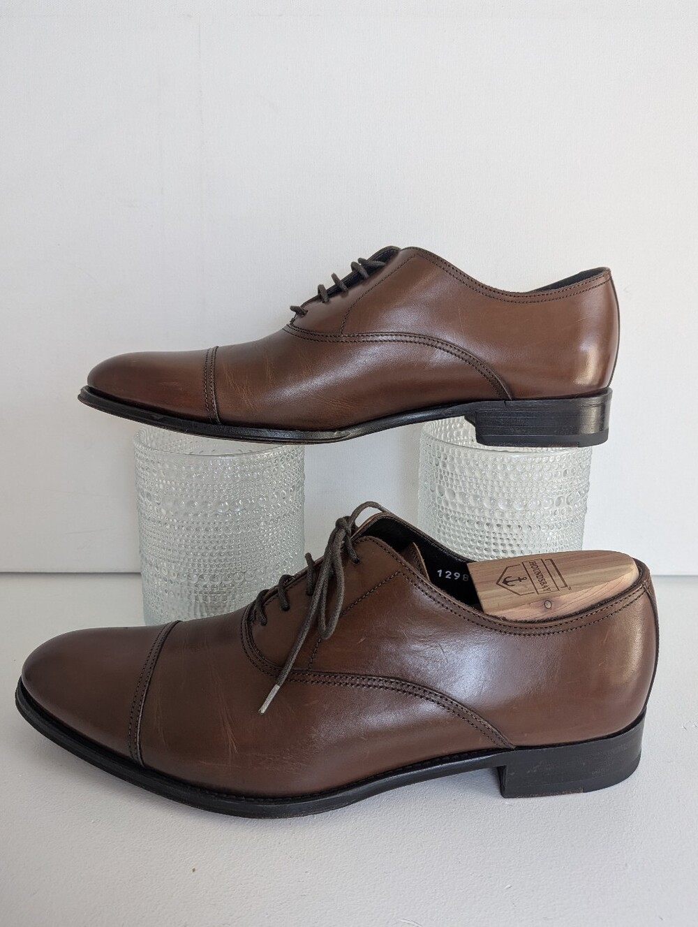To Boot New York Adam Derrick men's Oxford Brown leather dress shoes sz 8 EUC